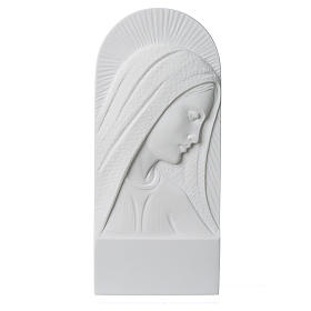Twarz Maryi 11 cm relief marmur biały