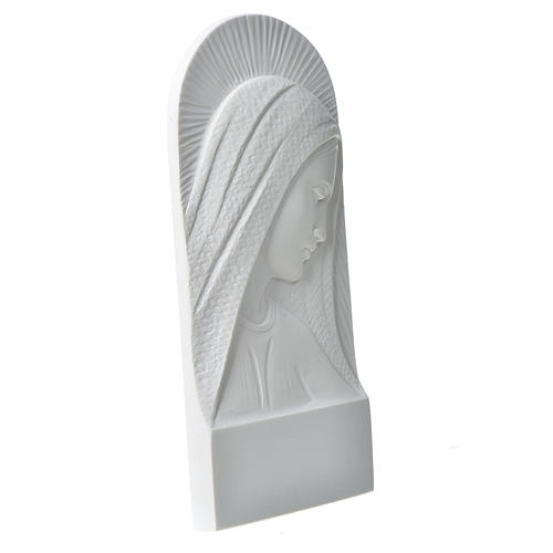 Mary's face in reconstituted carrara marble, 11 cm 2