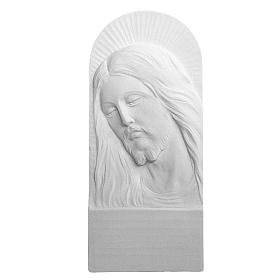 Jesus Gesicht 26 cm Marmorpulver Relief