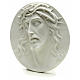 Ecce Homo, bas-relief in reconstituted marble, round shaped 15-20-30 cm s3