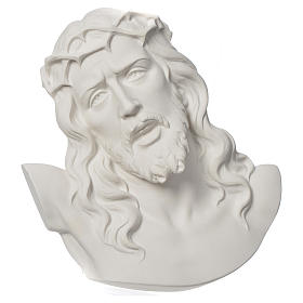 Ecce homo round shaped bas-relief in reconstituted marble 16-20-30 cm