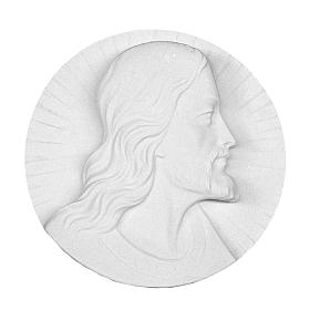 Rostro de Cristo redondo mármol blanco 14-19 cm