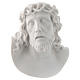 Christ's face, 10 cm bas-relief in reconstituted carrara marble s1