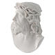 Christ's face, 10 cm bas-relief in reconstituted carrara marble s3