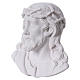 Christus Gesicht 14 cm Marmorpulver Relief weiß s2
