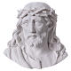 Christ's face bas-relief in reconstituted carrara marble, 14 cm s1