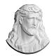 Christ's face bas-relief in reconstituted carrara marble, 10 cm s1