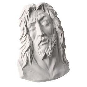 Christus Gesicht 24 cm Relief weiß