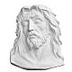 Christ's face, 24 cm bas-relief in reconstituted carrara marble s1