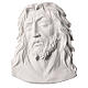 Christ's face, 24 cm bas-relief in reconstituted carrara marble s1