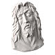 Christ's face, 24 cm bas-relief in reconstituted carrara marble s2