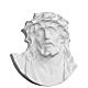 Christ's face bas-relief made of reconstituted carrara marble 12-17 cm s1
