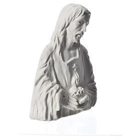 Heiliges Herz Jesu 18 cm Relief weiß