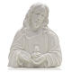 Sacred Heart of Jesus bas-relief made of reconstituted carrara 24-32 cm s1