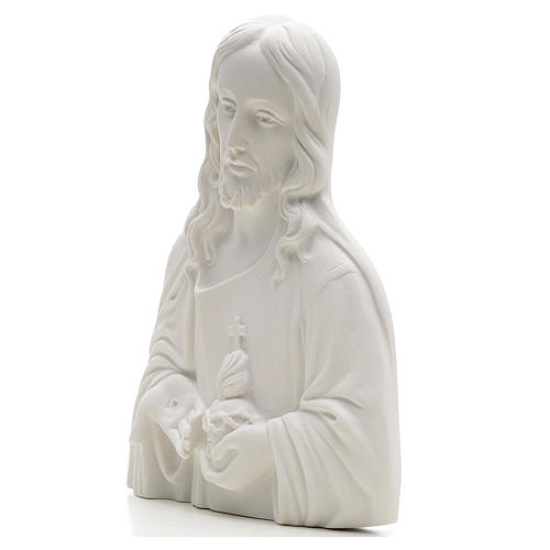 Sagrado Corazón de Jesús, polvo de mármol 24-32 cm 3