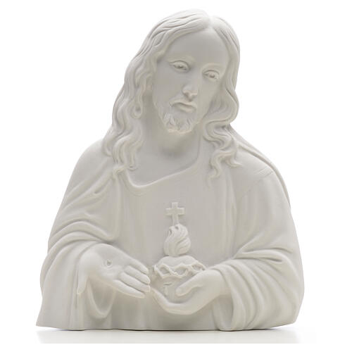 Sagrado Coração de Jesus mármore sintético relevo 24-32 cm 2