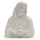 Sagrado Coração de Jesus mármore sintético relevo 24-32 cm s1