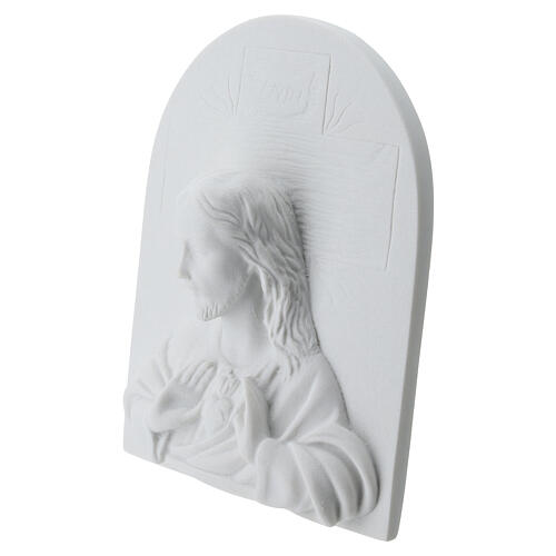 Sagrado Corazón de Jesús 16 cm,  en relieve 3