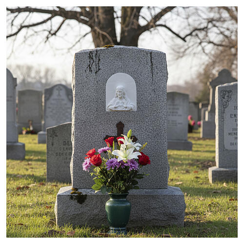 Bas relief Sacré Coeur de Jésus en marbre 16 cm 2