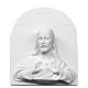 Sacred Heart of Jesus bas-relief in reconstituted marble, 16 cm. s1