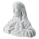Sacred Heart of Jesus bas-relief in reconstituted marble. 11 cm s3