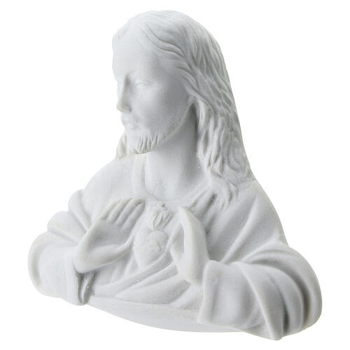 Bas relief Sacré Coeur de Jésus marbre 11 cm 3