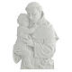 Heiliger Antonius Padua 32 cm Relief weiß s1