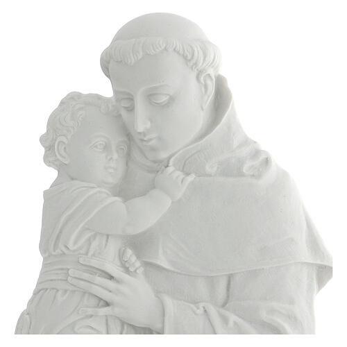 Saint Anthony of Padua bas-relief in reconstituted marble, 32cm 2