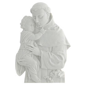 Saint Anthony of Padua bas-relief in reconstituted marble, 32cm