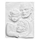 Heilige Familie 23 cm Relief weiß s1