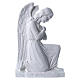 Weiblicher Engel auf den Knien 25 cm Relief weiß s1