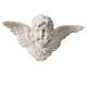 Angel head bas-relief in recontituted carrara marble, 13 cm s1