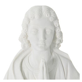 Bas relief St Jean en prière 17 cm marbre