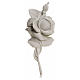 Rose bas-relief decoration in reconstituted marble, 18 cm s1