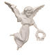 Angel with crown, reconstituted carrara marble bas-relief, 11cm. s1