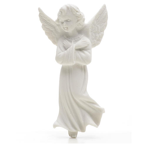 Angel with crossed arms. 11cm reconstituted marble bas-relief 1