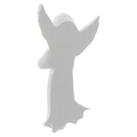 Bas relief ange bras croisées 11 cm marbre blanc