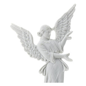 Angel bas-relief made of reconstituted carrara marble, 26 cm
