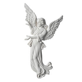 Angel, 26 cm bas-relief made of reconstituted carrara marble