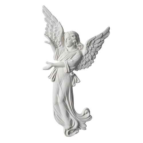 Angel, 26 cm bas-relief made of reconstituted carrara marble 1