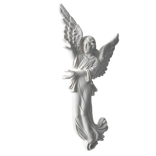 Angel, 26 cm bas-relief made of reconstituted carrara marble 2