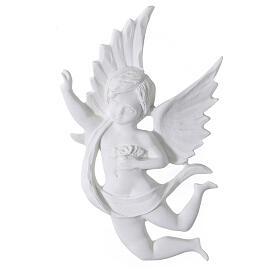 Engel mit Tuch 19 cm Relief Marmorpulver