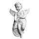 Angel bas-relief in reconstituted carrara marble, 14 cm s1
