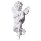Engelchen mit Flüte 14 cm Relief Marmorguss s2