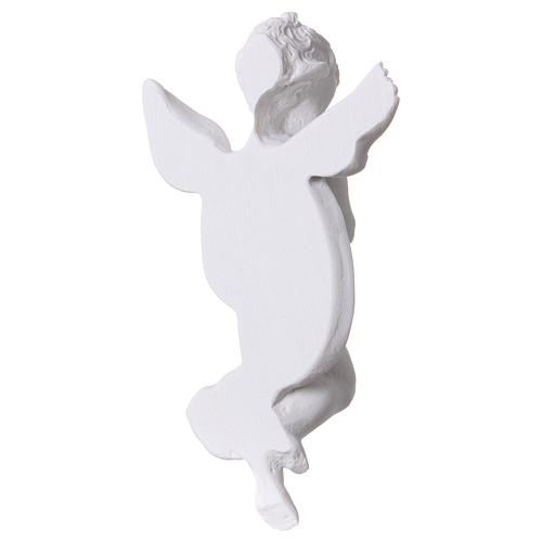 Angel with Flute, 14 cm  bas-relief in reconstituted marble 3