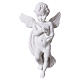 Angel with Flute, 14 cm  bas-relief in reconstituted marble s1