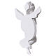 Angel with Flute, 14 cm  bas-relief in reconstituted marble s3