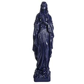Our Lady of Lourdes statue in purple reconstituted marble, 31 cm