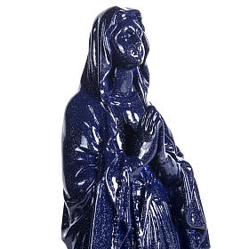Virgen de Lourdes mármol sintético morado 31 cm