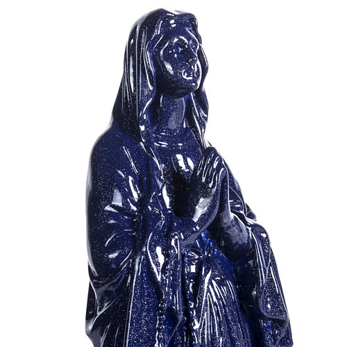 Virgen de Lourdes mármol sintético morado 31 cm 2